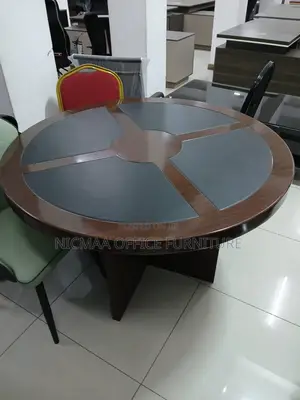 Round Table With Unique Design and Executive Appeal