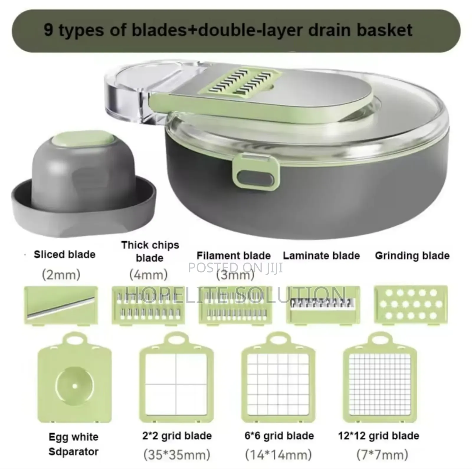 9pcs Vegetable Chopper
