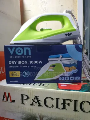 Von Dry Iron Box With Braided Swivel Power Code 