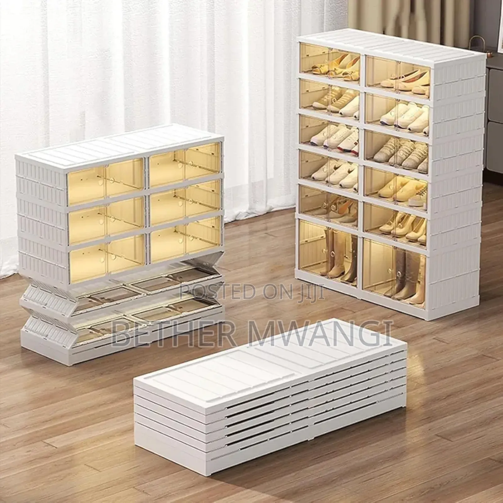9- Tier Foldable Storage Shoe Rack in Kenya