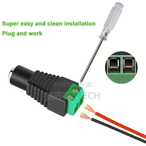 Dc Power Adapter 2.5x5.5mm Female Terminal Block 2 Pin