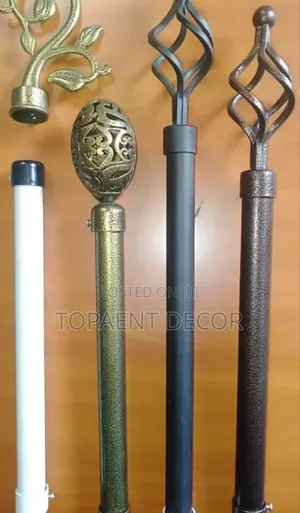 White,Antic Gold,Grey and Brown Heavy Duty and Coated Window Rods