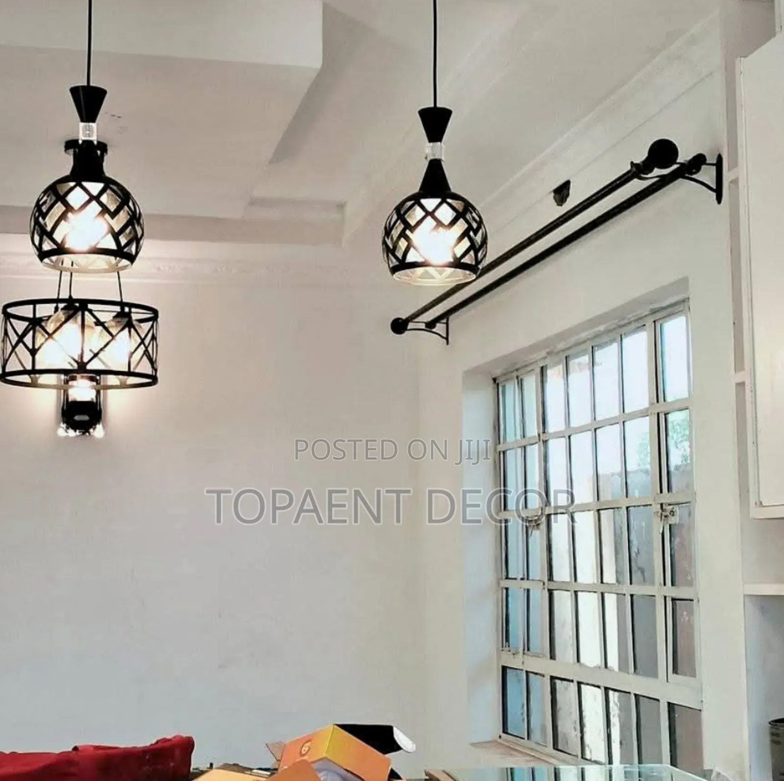 Black Fully Installed Powder Coated Window Curtain Rods