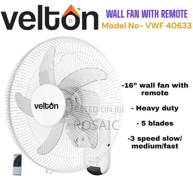 Velton Wall Fan With Remote