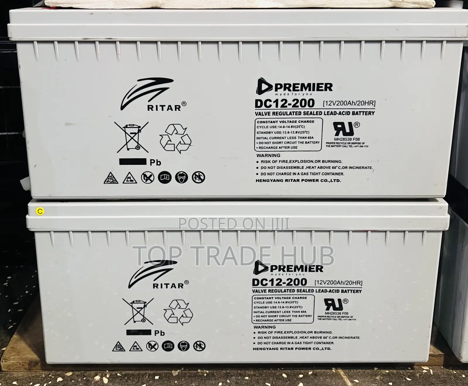Ritar Premier Valve Regulated Sealed Lead Acid Solar Battery 12v 200ah