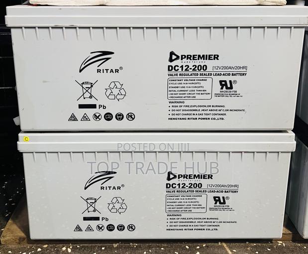 Ritar Premier Valve Regulated Sealed Lead Acid Solar Battery 12v 200ah - main view