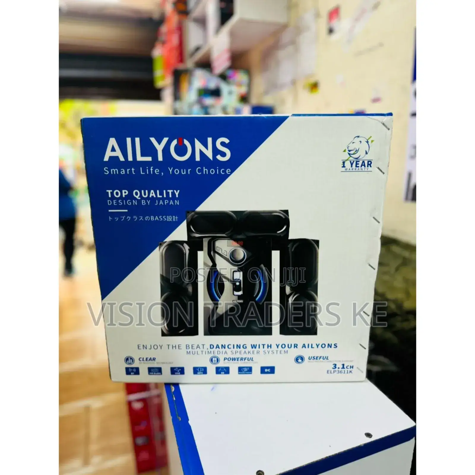 Ailyons 3.1c Sub-Woofer Multimedia System Bluetooth Speaker