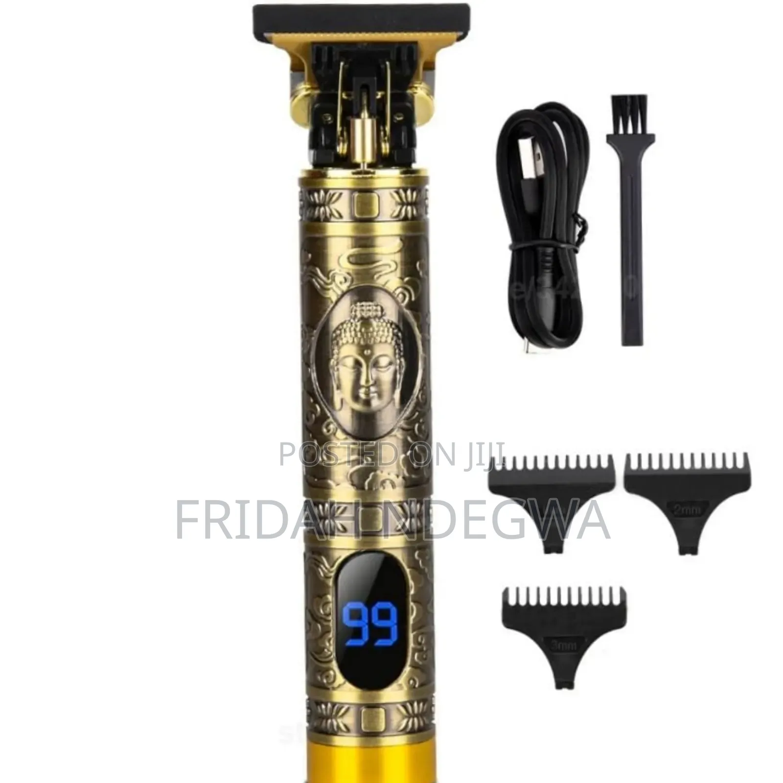 *T9 Vintage Usb Rechargeable Cordless Hair Trimmer With Display*