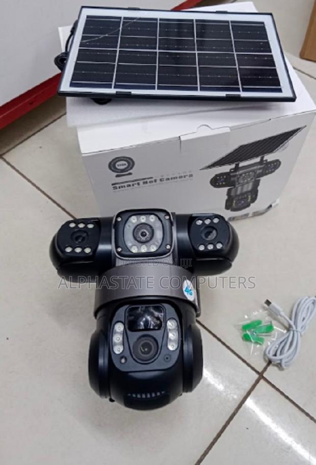 Newest V380 Triple Lens 4g Solar Powered CCTV Camera