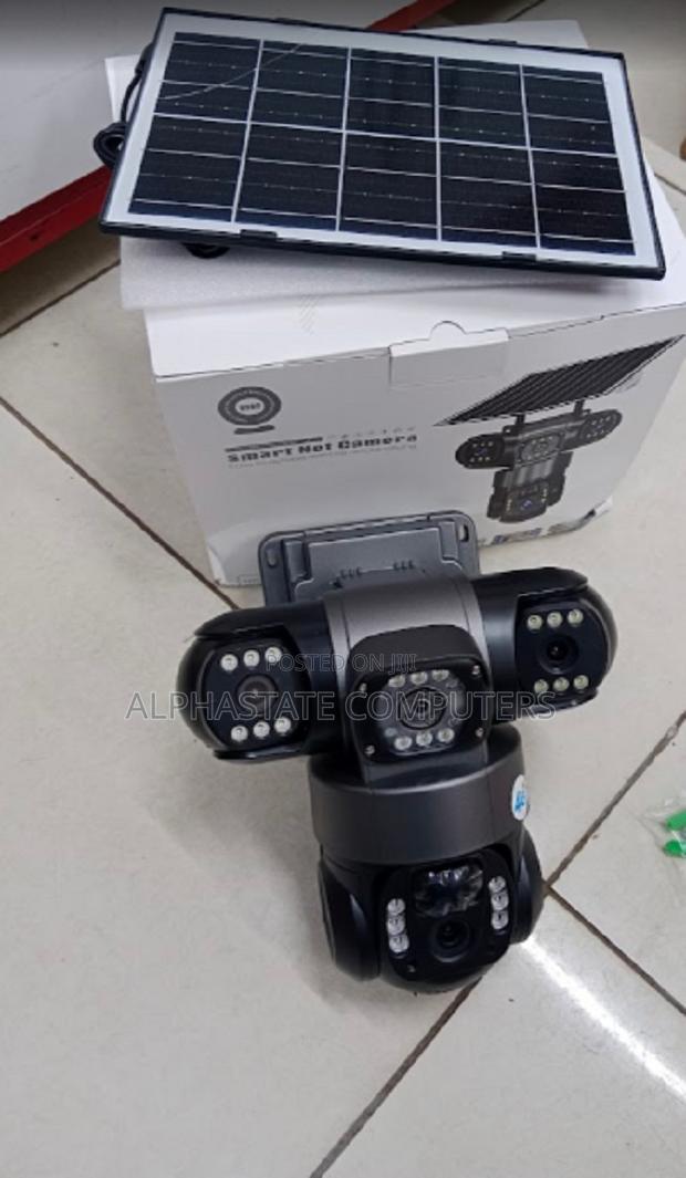 Triple Lens 4g Solar Powered Quality 3 Lens 3 Views V380pro App Camera
