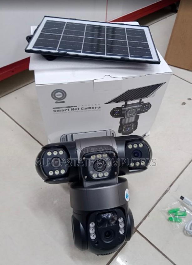 3 Lens 3 Video 4g Solar CCTV Security Camera Outdoor Waterproof. - main view