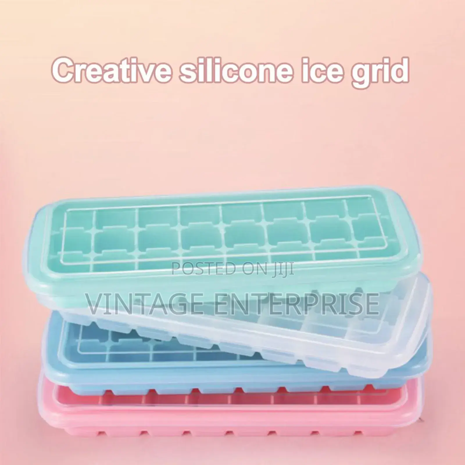 Silicon Ice Cube Tray With Lid
