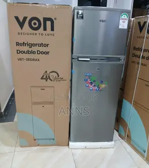 Von VRT-181 Litres Double Door Fridge -181 Litres Available
