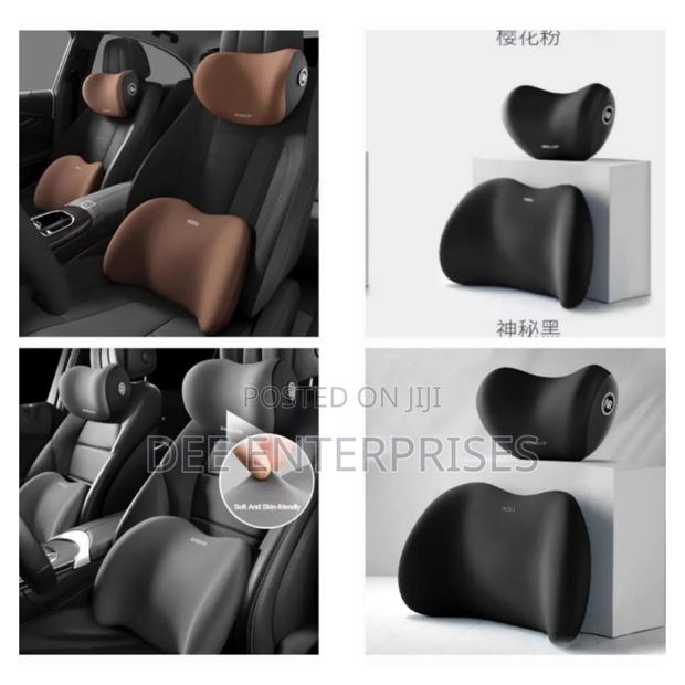 2 Piece Memory Foam Car Headrest Lumbar Support