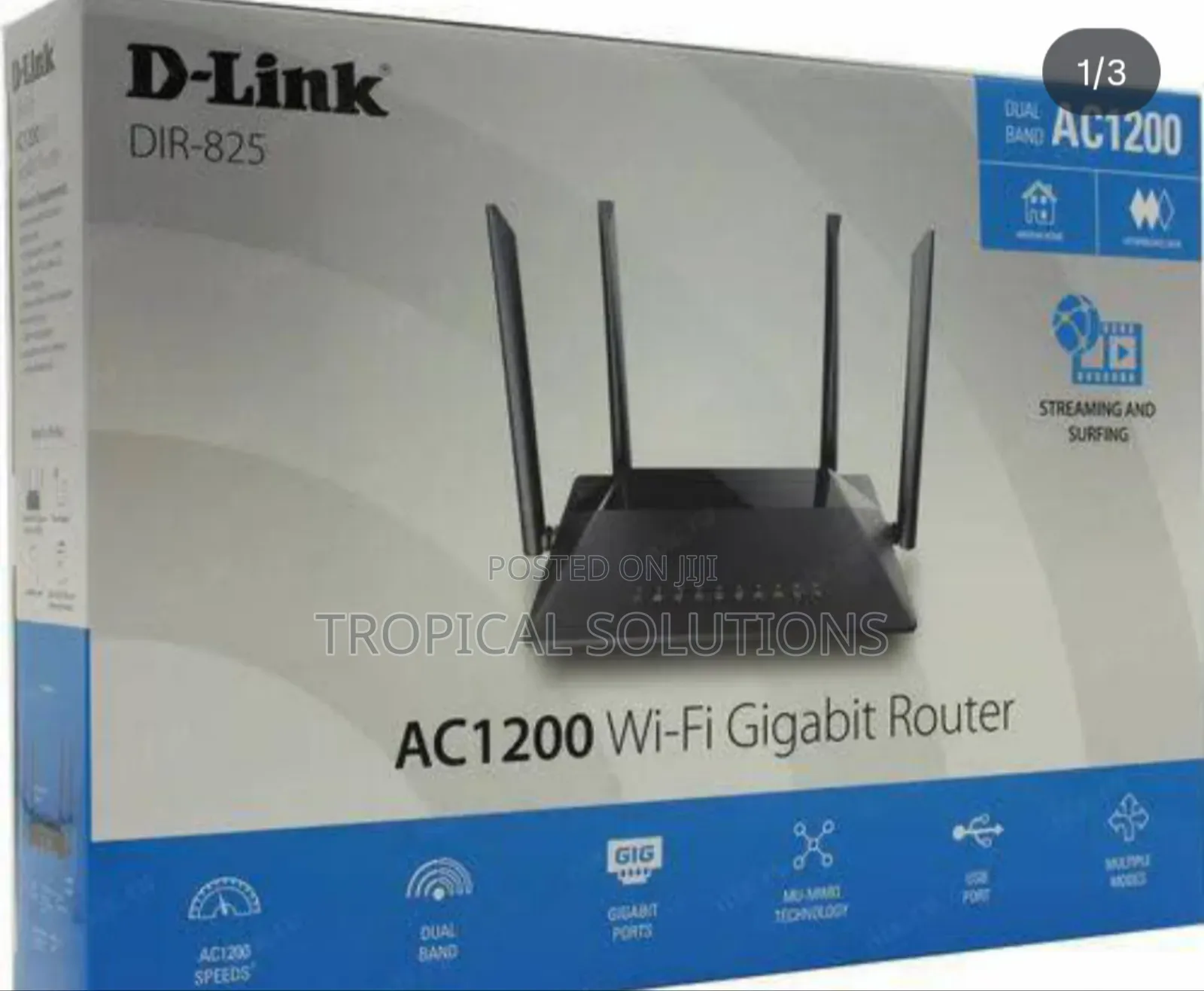 D-Link Ac1200 Dir-825m Dual-Band Gigabit Wi-Fi 5 Router Dir-825m
