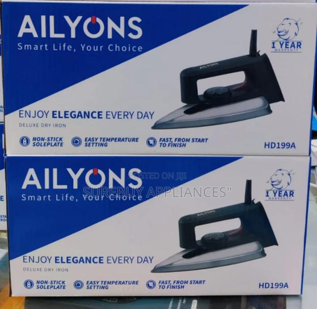 Ailyons Quality Dry Iron Box With Titanium Teflon Non-Stick Soleplate - main view