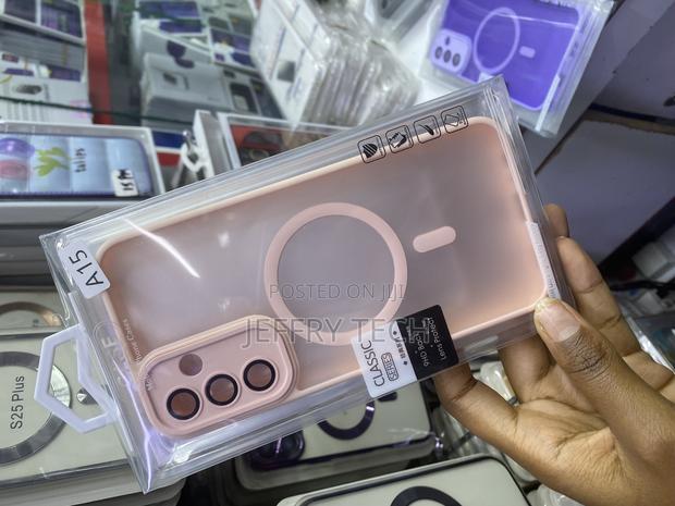 Bwerty Magnetic Samsung Galaxy A15 Translucent Back Case - thumbnail 3