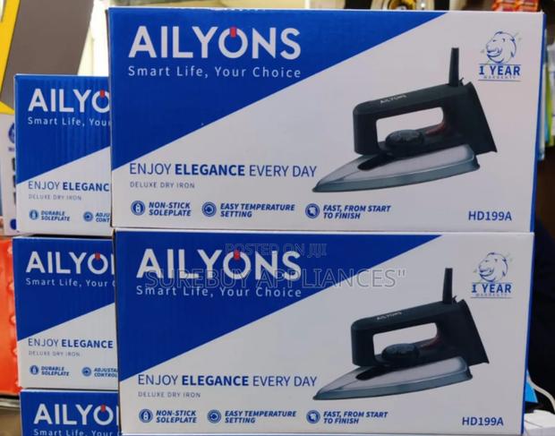 Ailyons Hd-199a Electric Dry Iron Box Silver Black