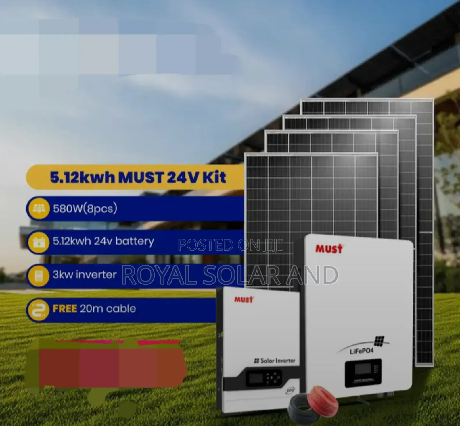 5.12kw Lithium Solar Kit 3.2kva Inverter