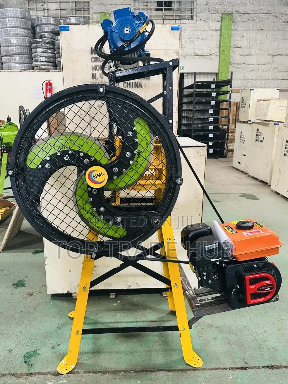 Complete Nml 3 Blade Chaff Cutter With 2hp Motor And Petrol Engine 8hp