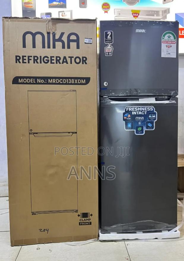 Mika 138 Litres Double Door Refrigerator Available