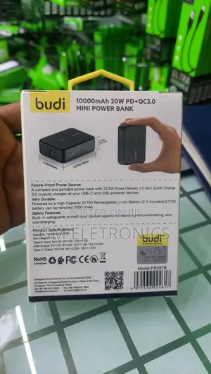 Budi Mini Pd 10000mah 20w Power Bank.