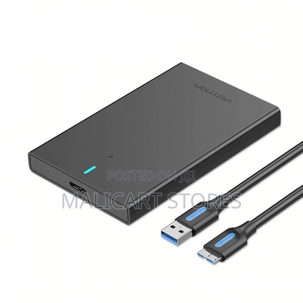 Vention 2.5 Inch Sata Hard Drive Enclosure (Usb 3.0 Micro-B) Black