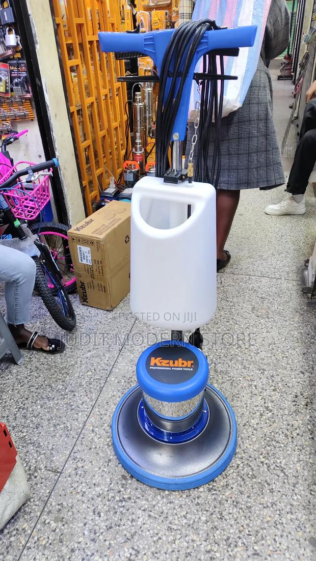 Electric Floor Scrubber+Attachments - main view