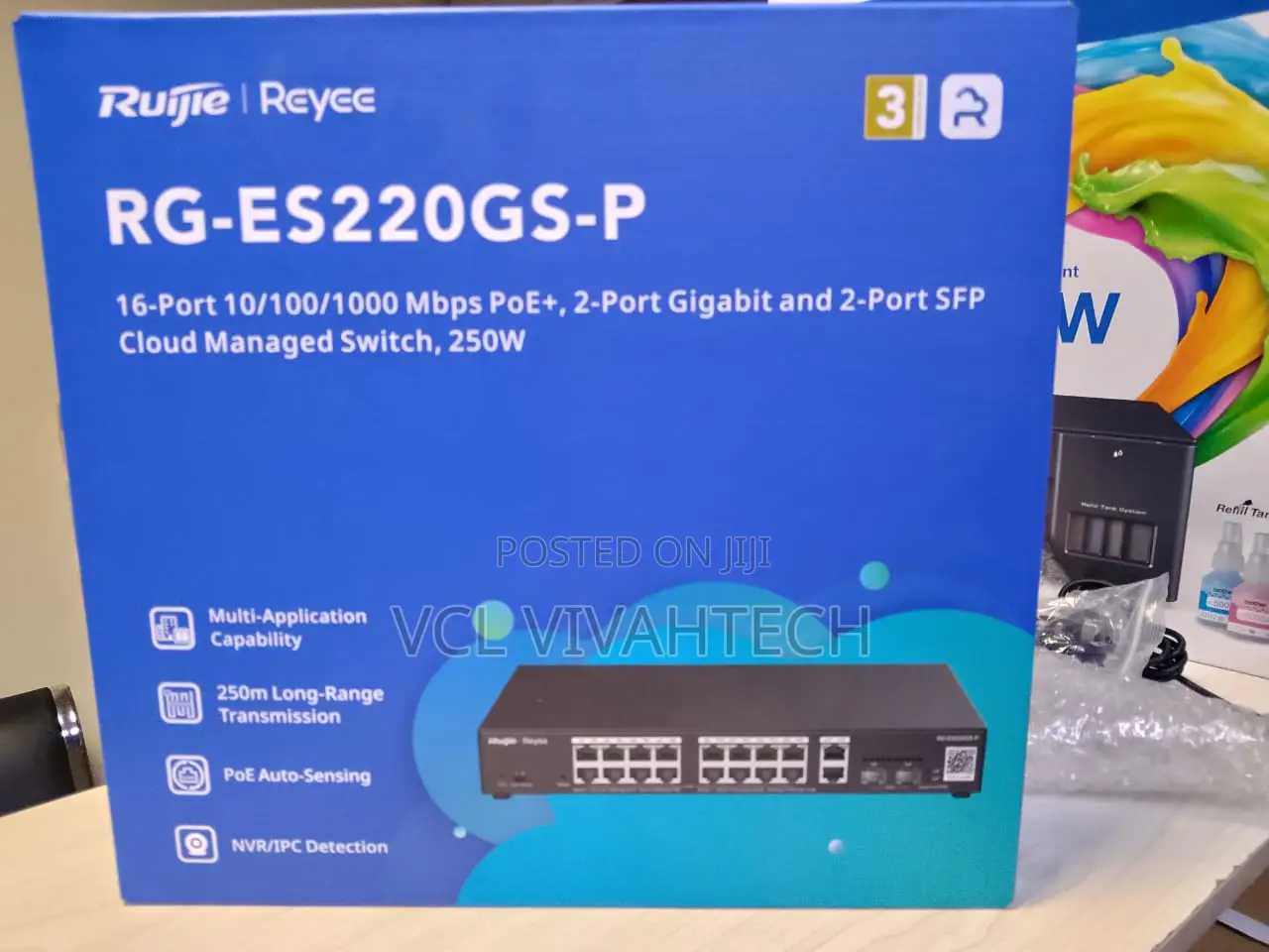 Ruijie Rg-Es220gs-P 20-Port Gigabit Smart Cloud Managed Poe .