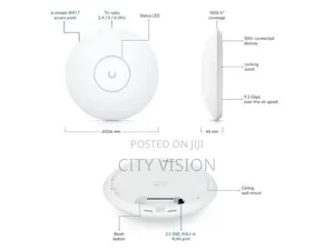 Ubiquiti U7 Pro Max Ceiling Mount Wifi 7 Ap With 8 Spatial Streams