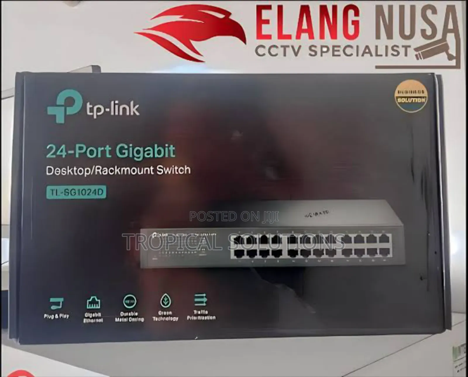 Tp-Link 24-Port Sg1024d Gigabit Desktop Rackmount Switch Tl-Sg1024d