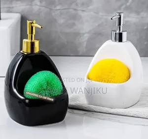 *Fancy Single Ceramic Lotion / Soap Dispenser With Wash Pad Sponge