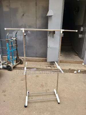 H-Type Coat Rack/Floor Coat Rack, Double Pole Stainless Steel Hanger