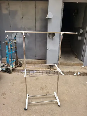 H-Type Coat Rack/Floor Coat Rack, Double Pole Stainless Steel Hanger