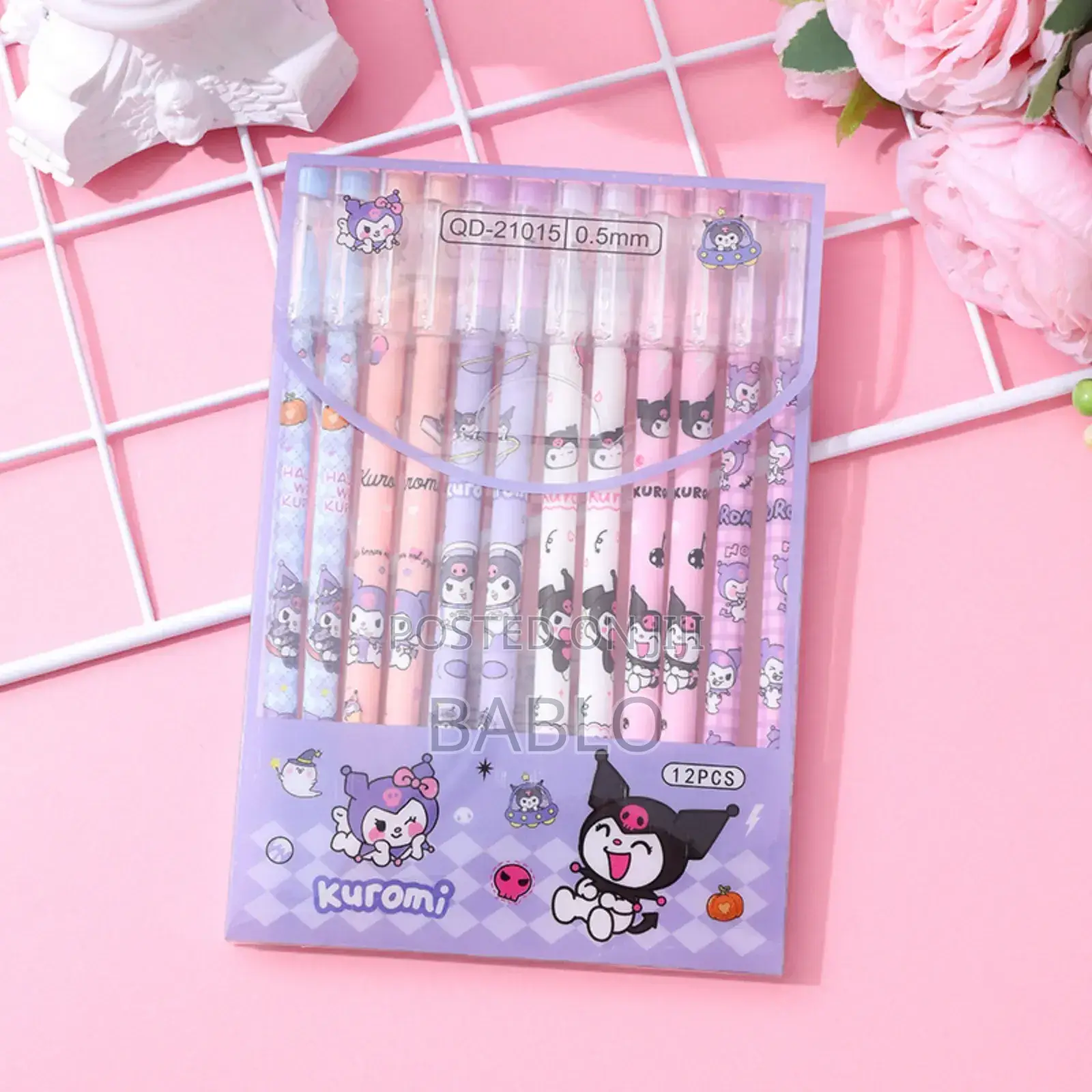 [Kidsgift] Cute Erasable Pens | Writing | Black Ink | Kuromi |