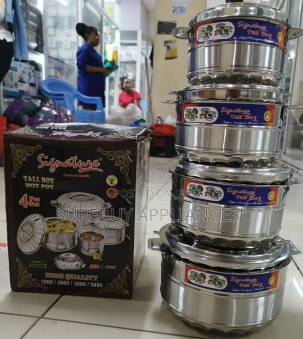 Signature 4 PCS Tall Boy Stainless Steel Hotpots - main view