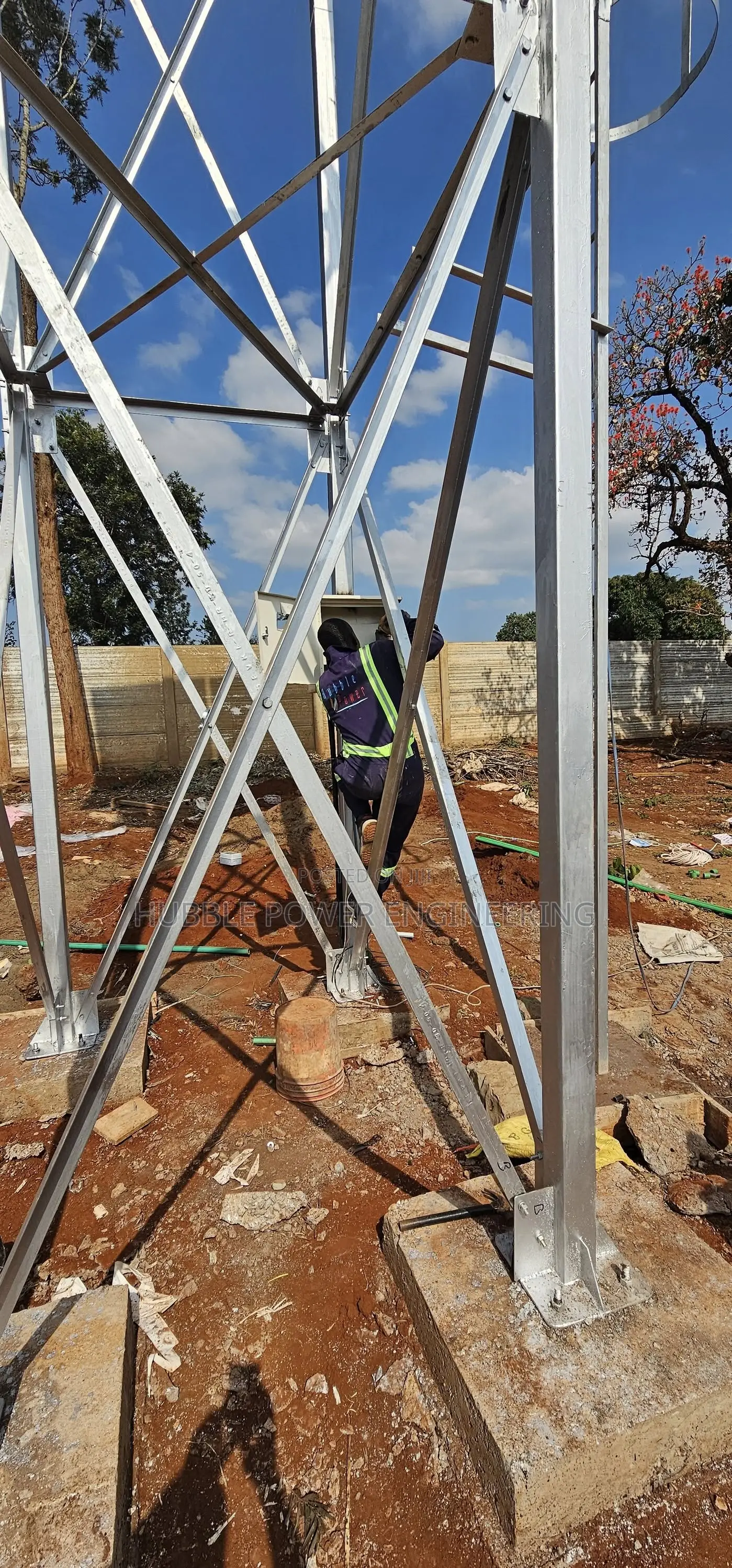 Solar Water Pump Borehole Steel Tank Tower
