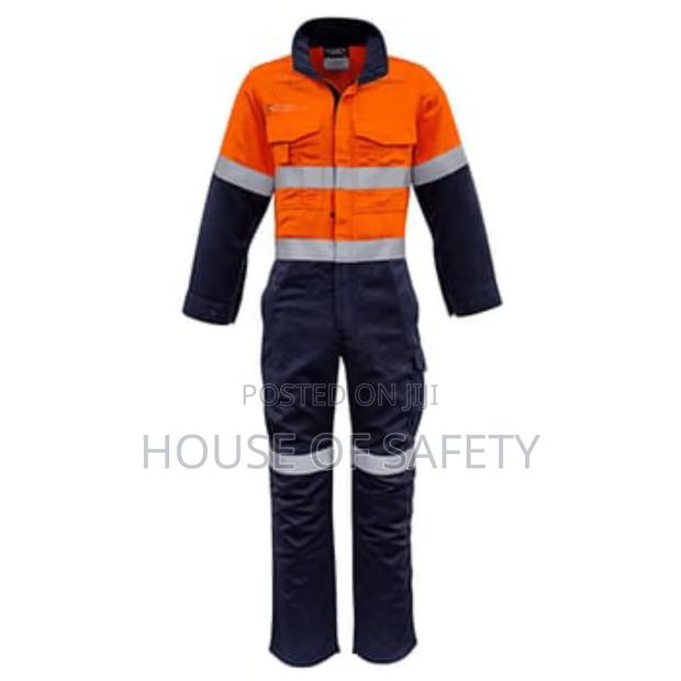 Multiple Colours Combined Overall With Zip and Reflector - thumbnail 4