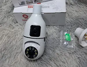 Dual Lens V380 Pro PTZ Bulb Night Vision Camera High Definition 1080p