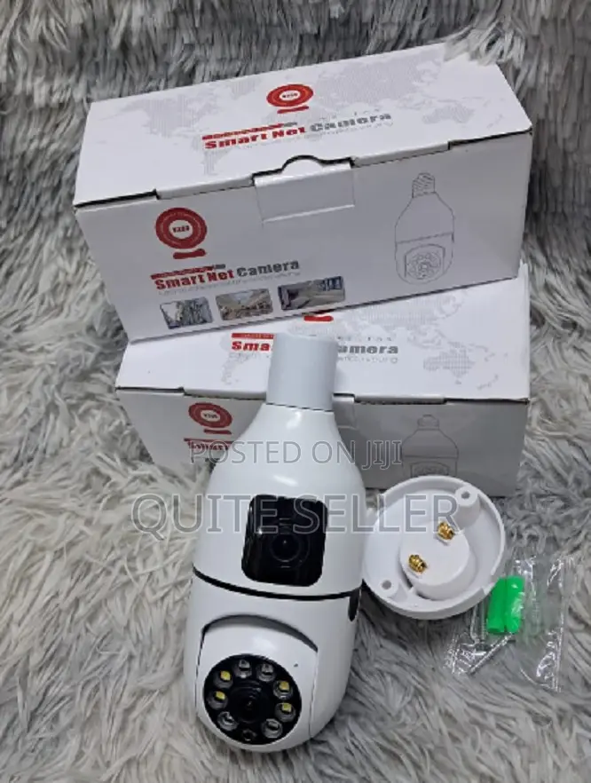 4mp Dual Lens CCTV Wifi Camera Rotatable 360 - Tracking Smart Bulb