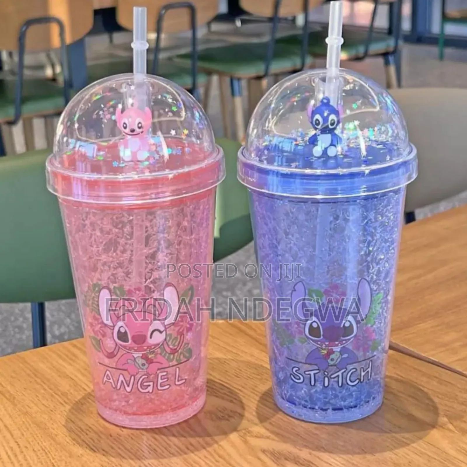 *Stitch Straw Frosted Cups