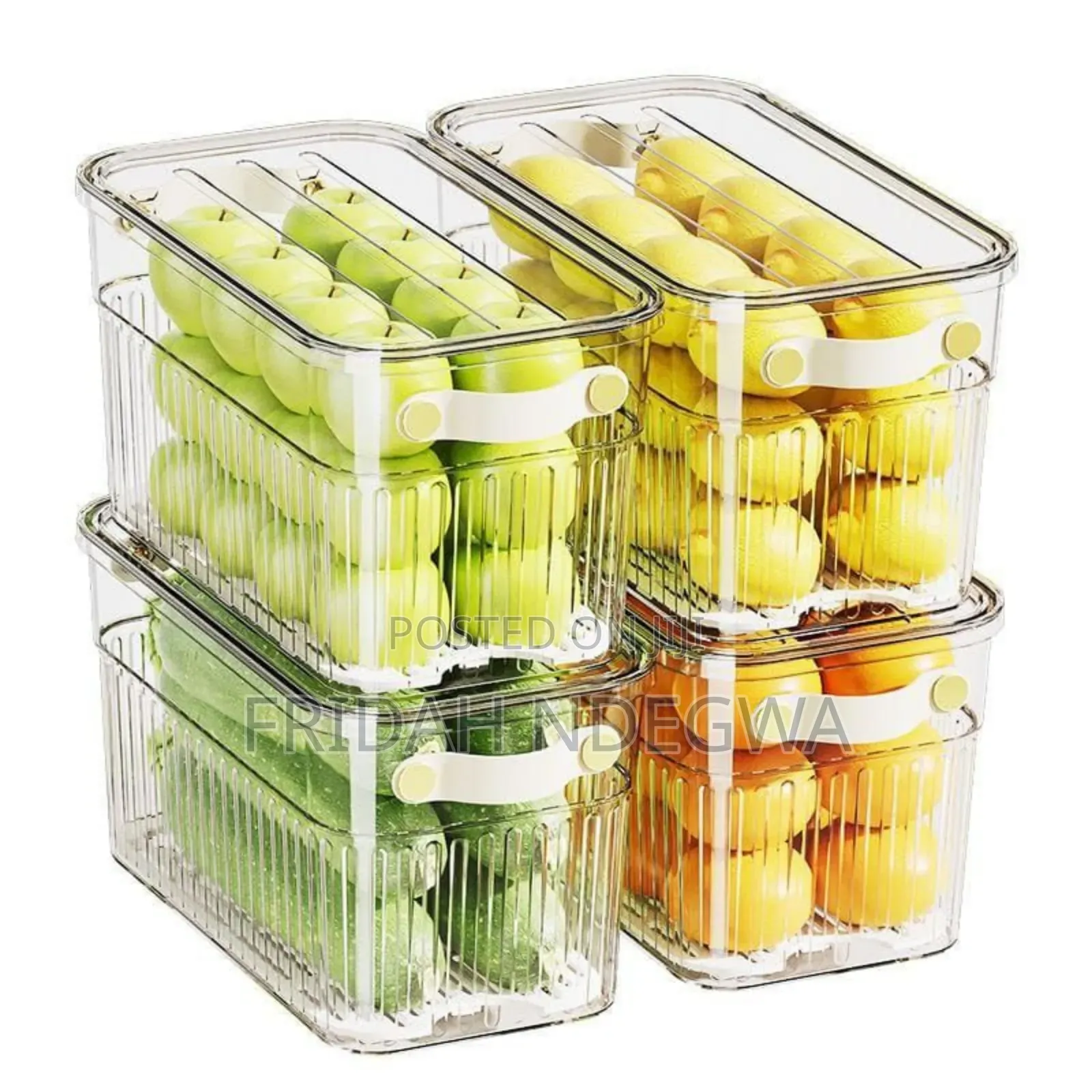 *Stackable Acrylic Fridge Containers