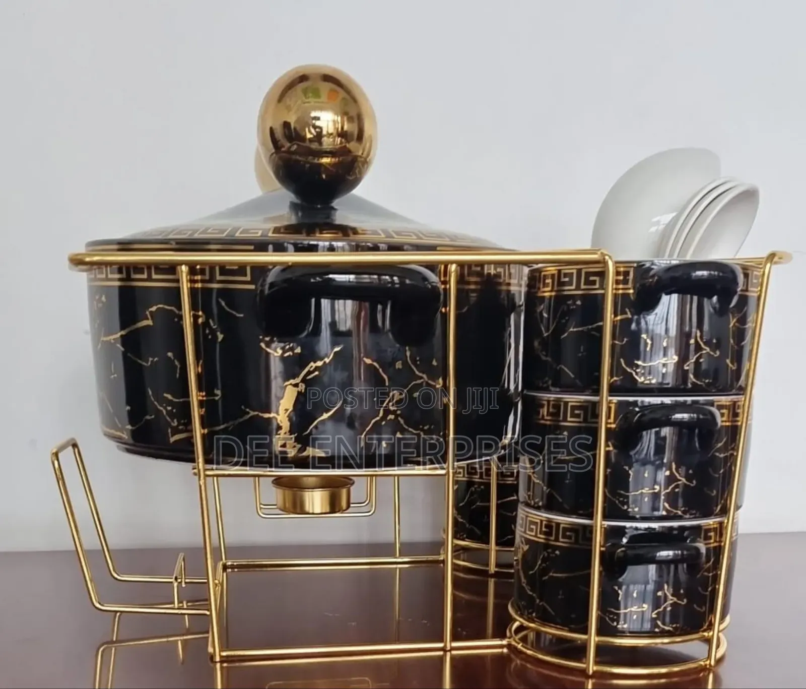 Gucci 16pc Ceramic Soup Set + Burner