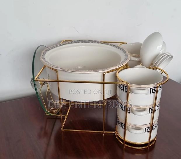 Gucci 16pc Ceramic Soup Set + Burner - thumbnail 2