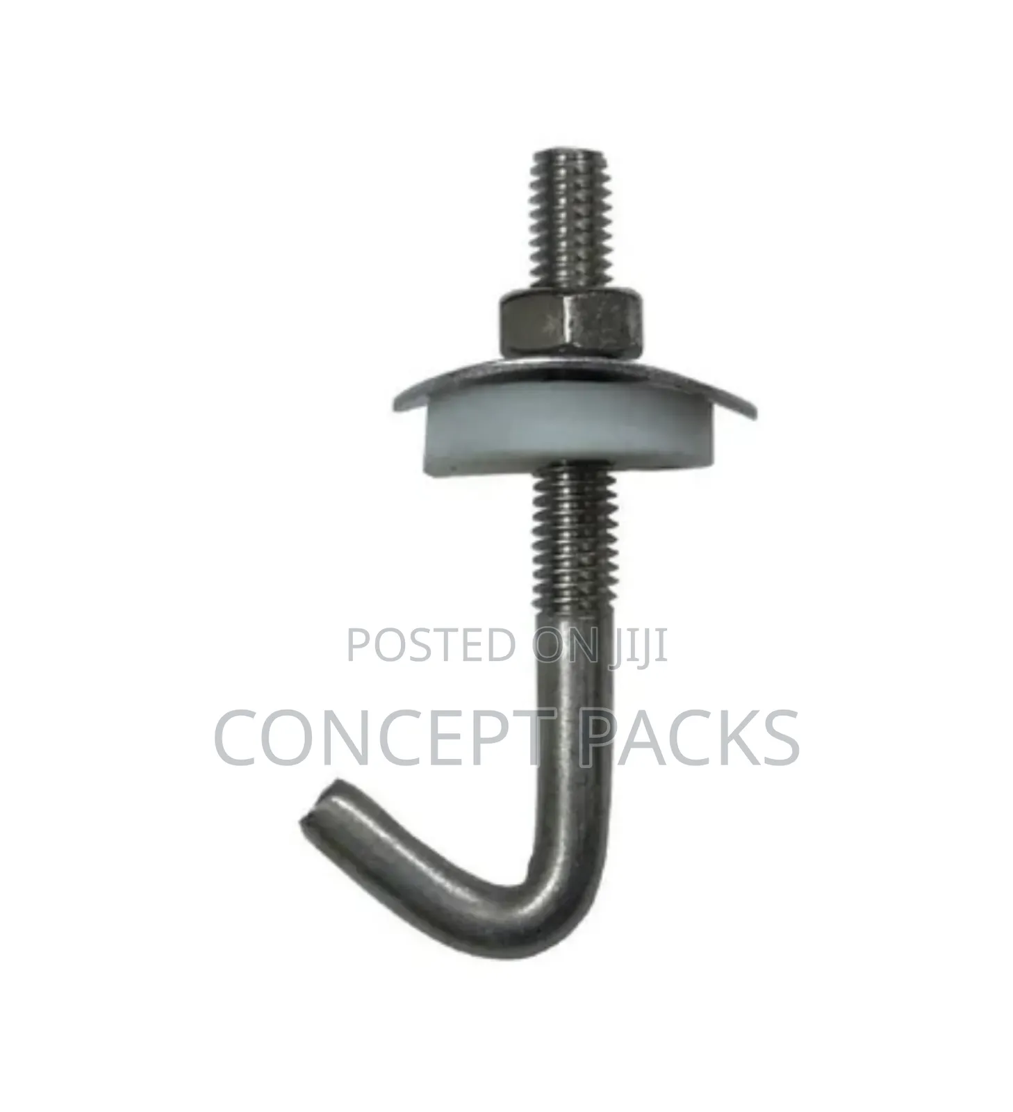 1kg Steel Silver J-hook- 3 Inch.