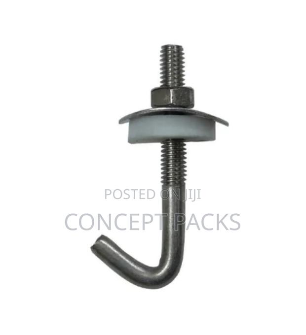 1kg Steel Silver J-hook- 3 Inch.