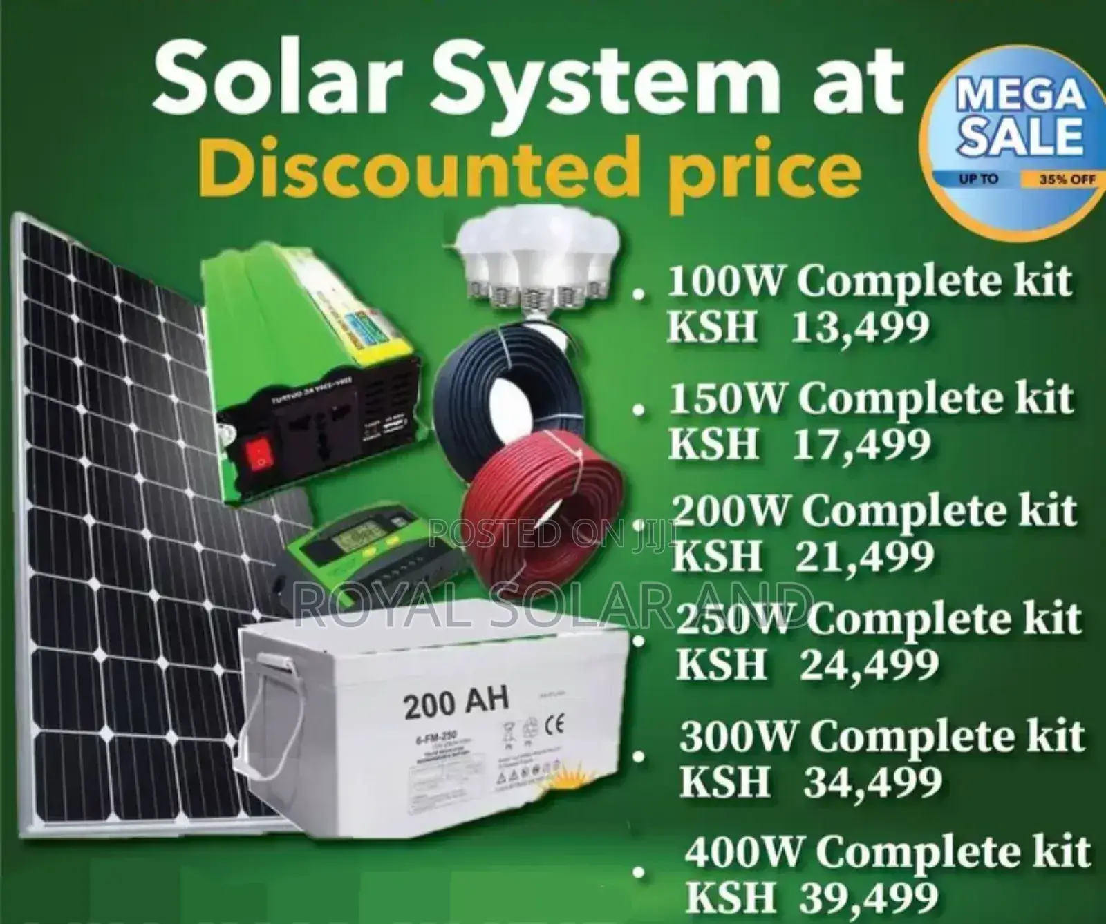 Chrismas Offers Solar System Complete Kit 100w to 400w