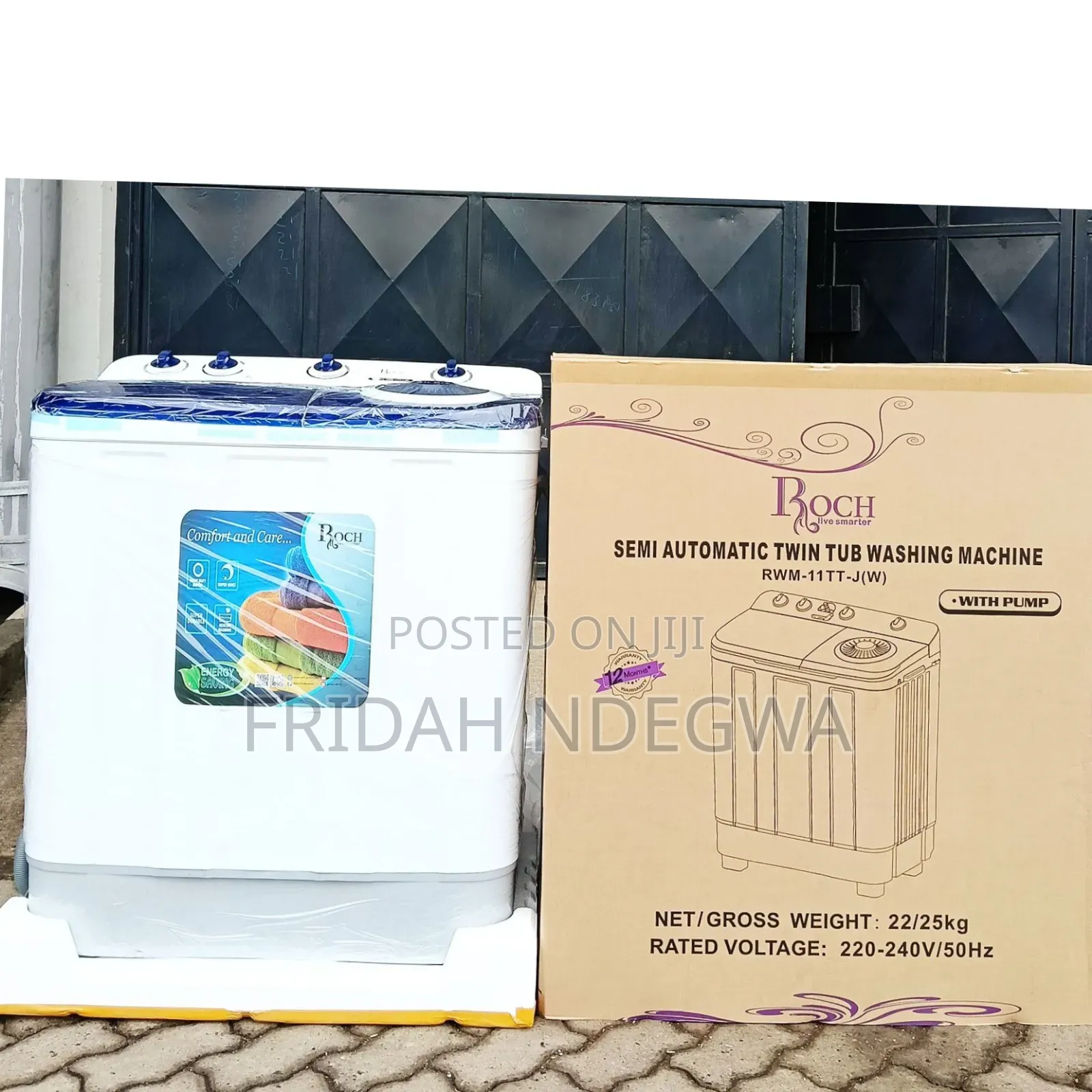 Roch Washing Machine 11 Kg Twin Tub Semi Automatic