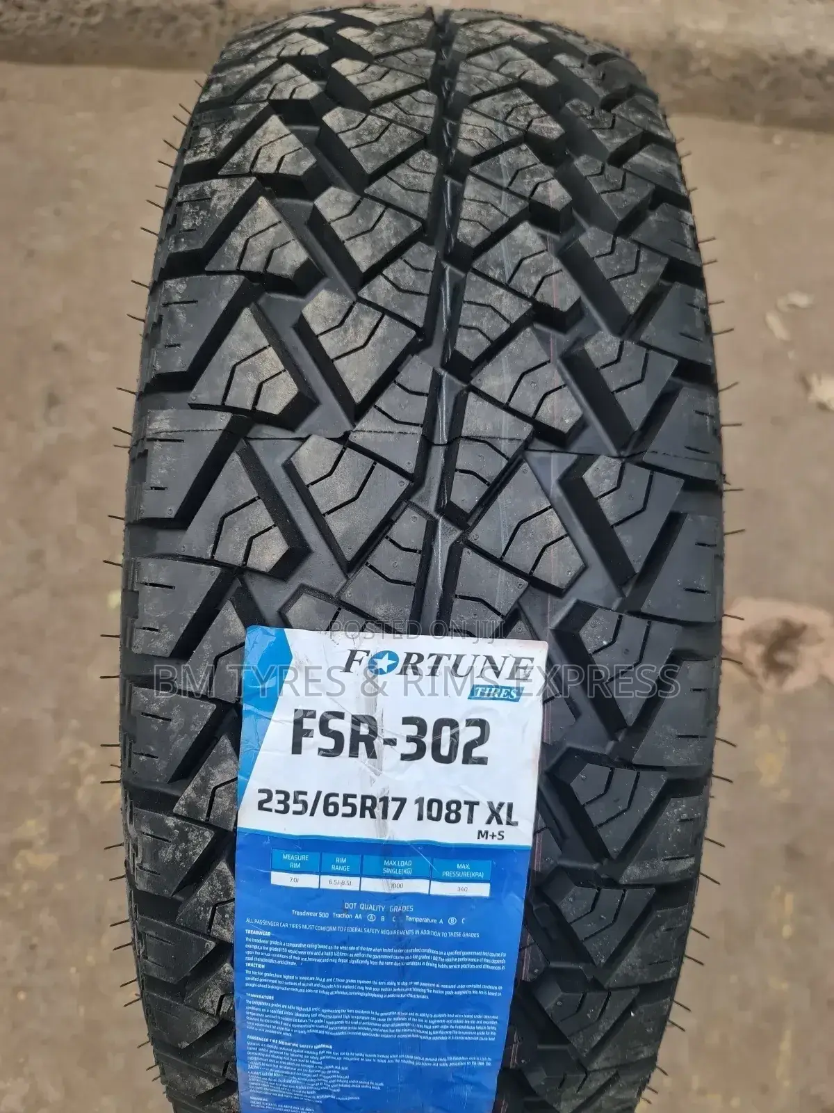 235 /65 R17 Fortune.