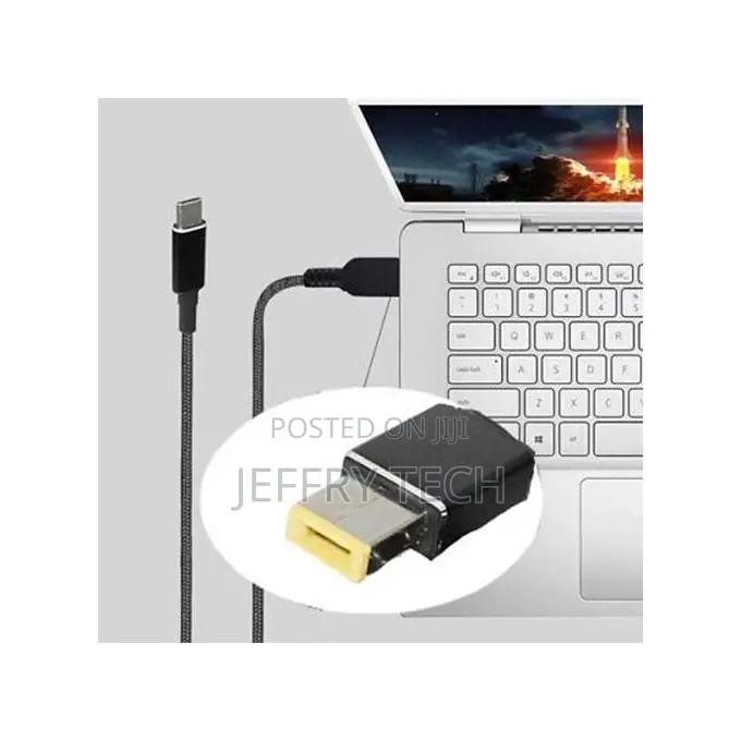 Pd 100w 18.5-20v Square Tip to Usb-C Cable for Lenovo